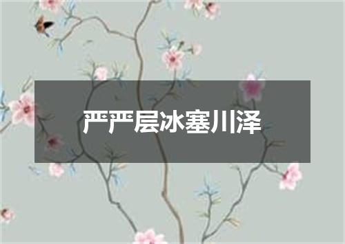 严严层冰塞川泽