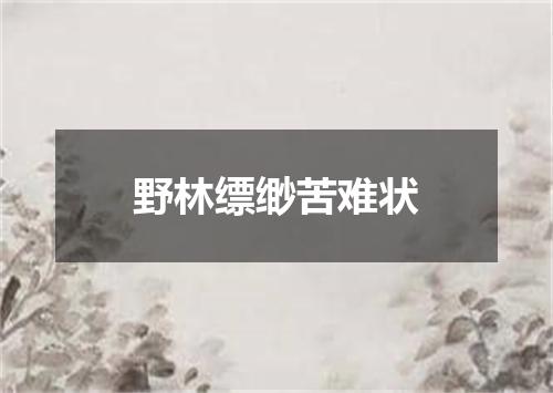 野林缥缈苦难状