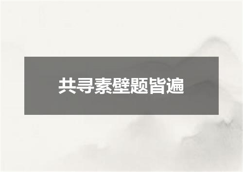 共寻素壁题皆遍