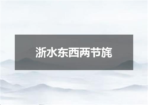 浙水东西两节旄