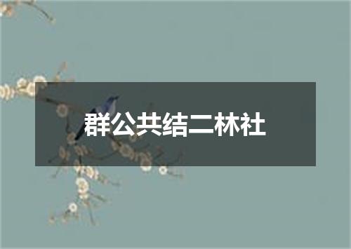 群公共结二林社