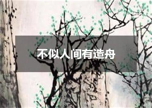 不似人间有造舟