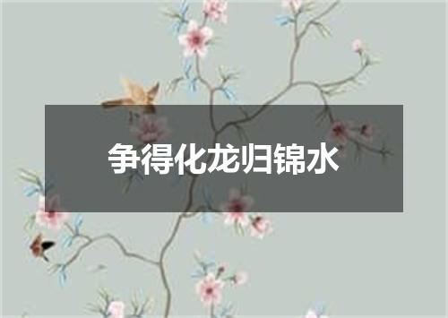 争得化龙归锦水