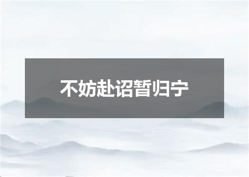 不妨赴诏暂归宁