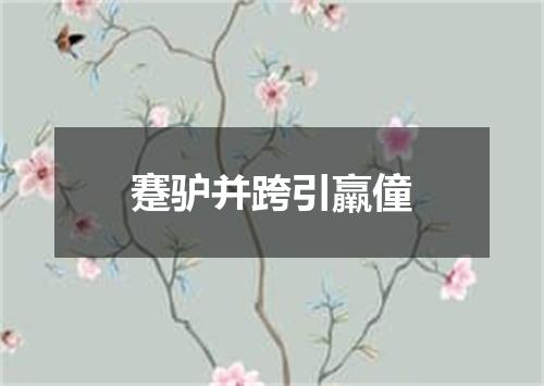 蹇驴并跨引羸僮