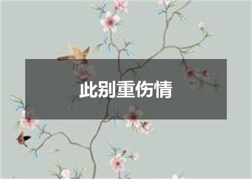 此别重伤情