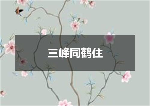 三峰同鹤住