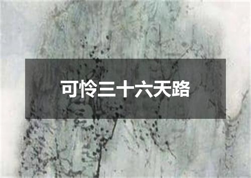 可怜三十六天路
