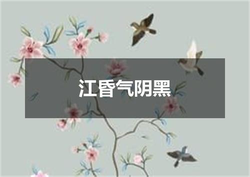 江昏气阴黑