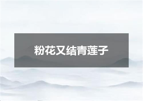 粉花又结青莲子