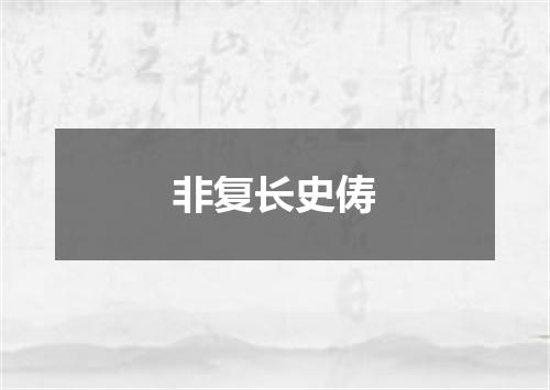 非复长史俦