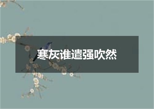寒灰谁遣强吹然