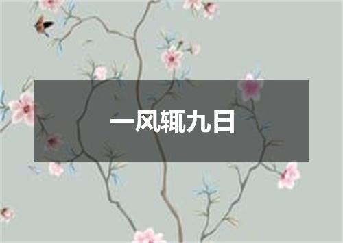 一风辄九日