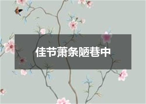 佳节萧条陋巷中
