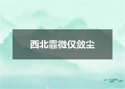 西北霏微仅敛尘