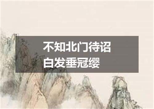 不知北门待诏白发垂冠缨