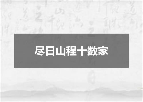 尽日山程十数家