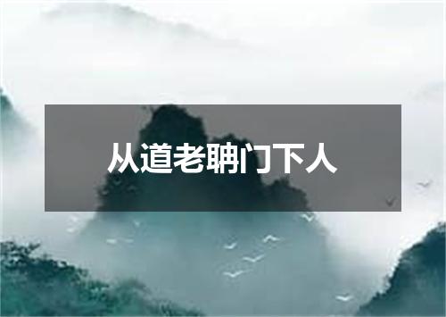从道老聃门下人
