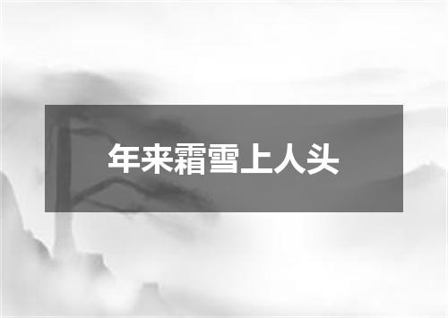 年来霜雪上人头