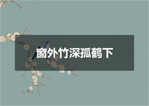 窗外竹深孤鹤下