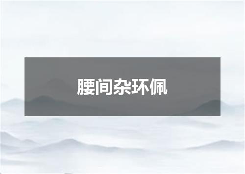 腰间杂环佩
