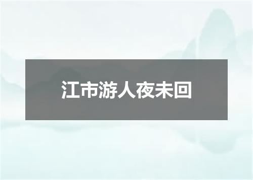 江市游人夜未回