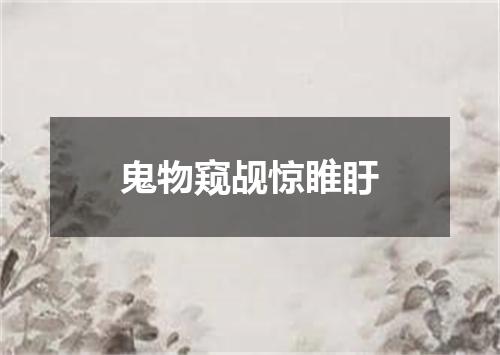 鬼物窥觇惊睢盱