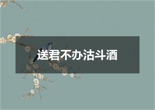 送君不办沽斗酒