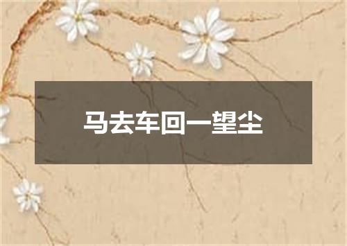 马去车回一望尘