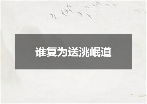 谁复为送洮岷道