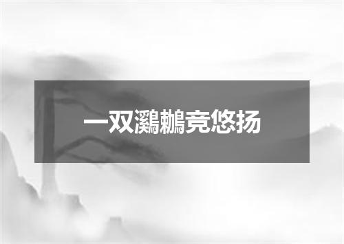 一双鸂鶒竞悠扬