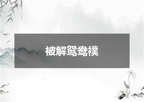 被解鸳鸯襆