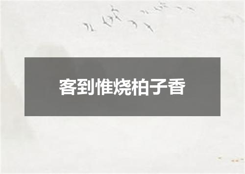 客到惟烧柏子香