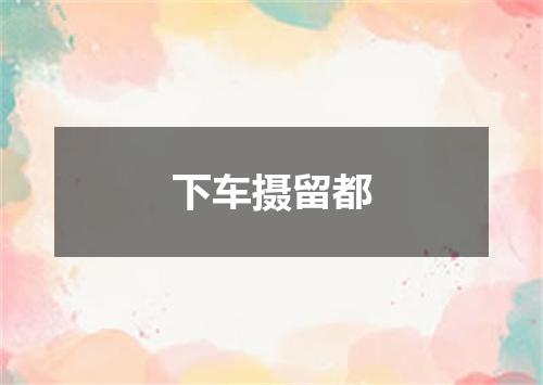 下车摄留都