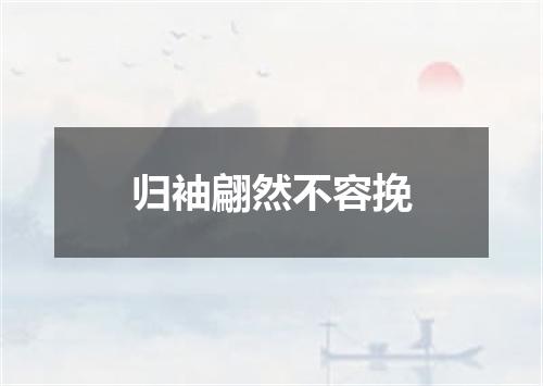 归袖翩然不容挽