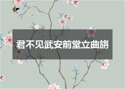 君不见武安前堂立曲旃
