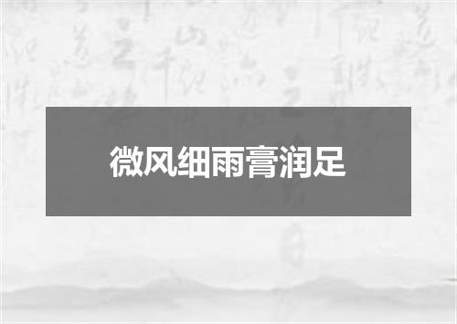 微风细雨膏润足
