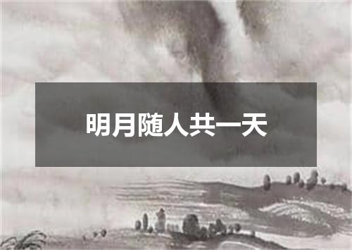 明月随人共一天