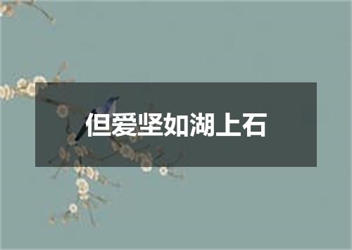 但爱坚如湖上石