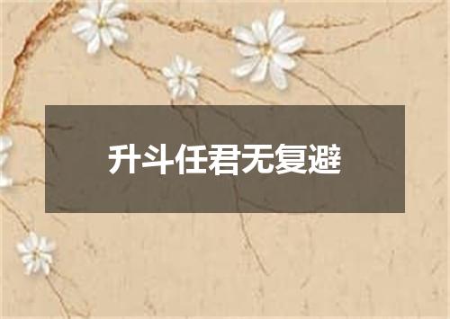 升斗任君无复避
