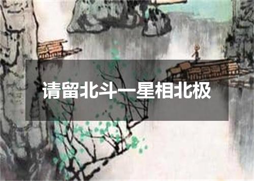 请留北斗一星相北极