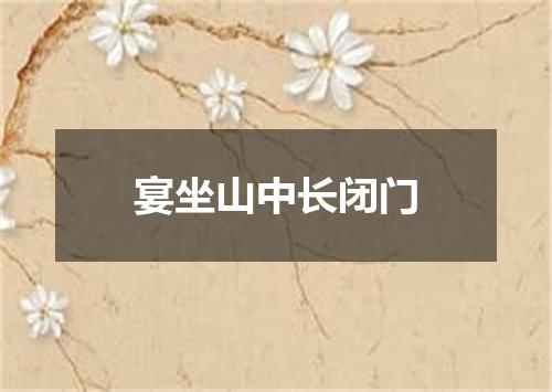 宴坐山中长闭门