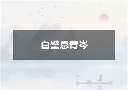白璧悬青岑