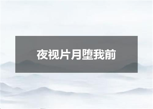 夜视片月堕我前