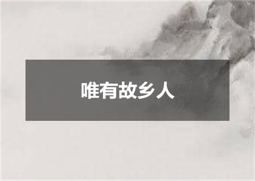 唯有故乡人