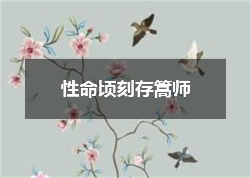 性命顷刻存篙师