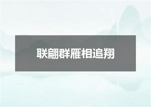 联翩群雁相追翔