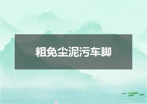 粗免尘泥污车脚