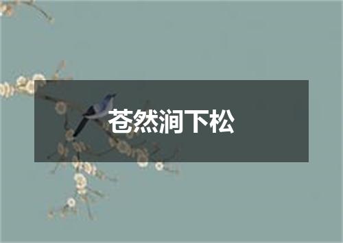 苍然涧下松