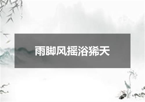 雨脚风摇浴狶天